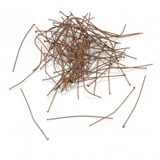 Піни Гвоздики, Плоский Капелюшок, Залізо, Колір: Мідь, Розмір: 60х0.7мм, 25г/близько 120шт